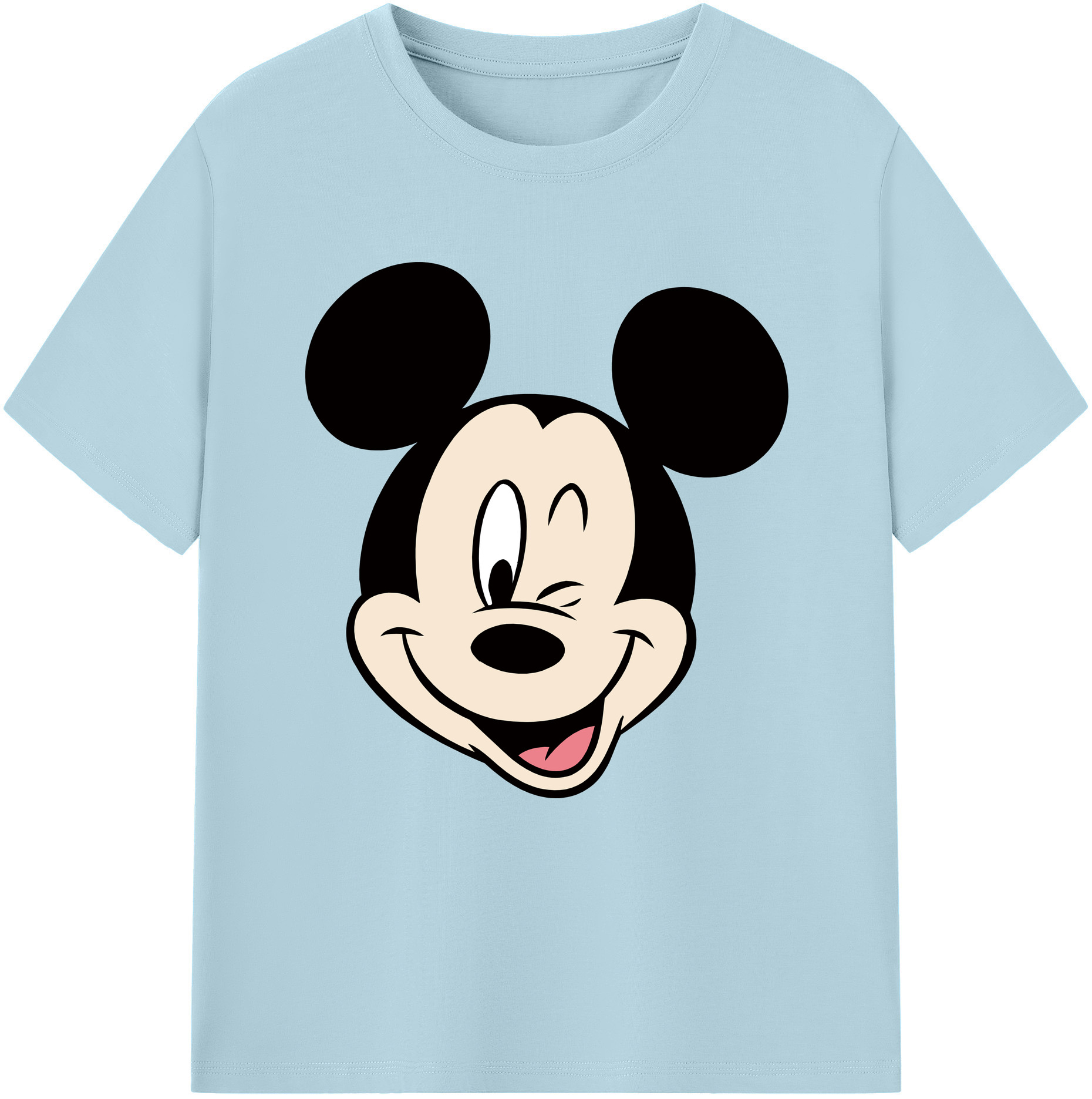 （画像用） ミッキーマウス Mickey Mouse 綿100％半袖Tシャツ（フロントプリント）